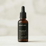 Sheni Labs Vitamin E Food Supplement — 134 mg natural d-alpha-tocopherol per drop, 1,117% NRV, 30 mL amber glass dropper bottle, European formula. Paris · Warsaw · Berlin.
